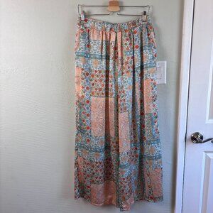 NWT dRA Lounge Pants “Paloma Pant” Silky Boho Tile-Print Size Large